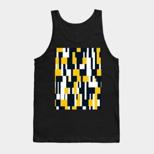 Yellow black and white abstract geometric pattern, Bauhaus style Tank Top